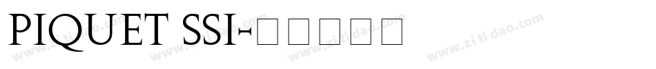 Piquet SSi字体转换